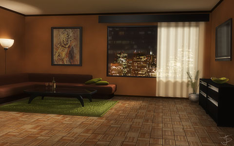 Living Room - Final Modern Living Room Final Version