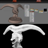 Bird Creature Head - ZBrush Doodle Process
