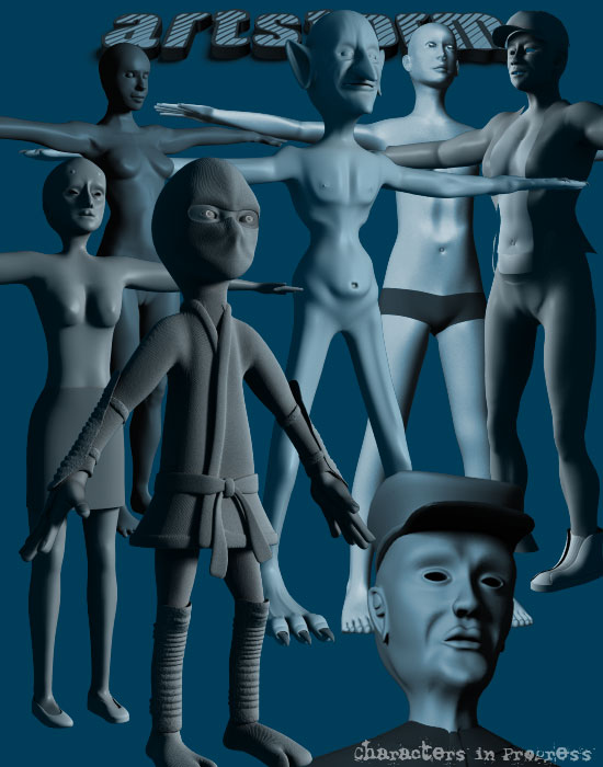 Character Collection Characters in Progress