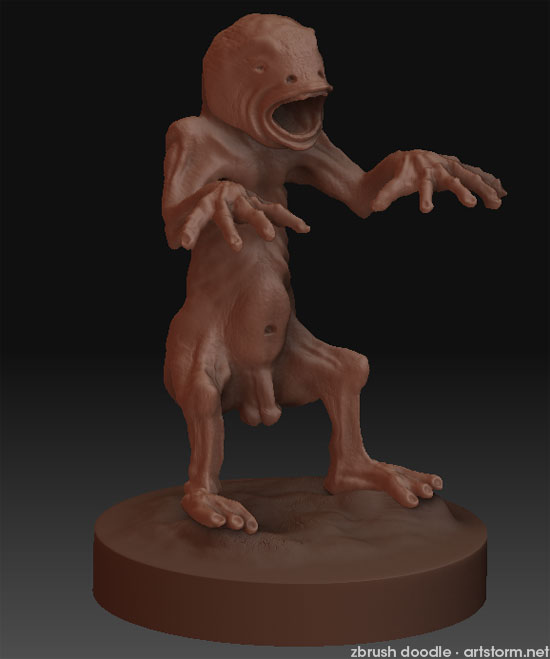Chupacabra Doodle - Second Shot Chupacabra ZBrush doodle