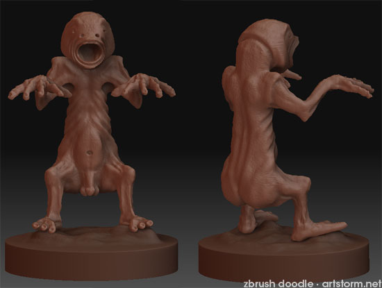 Chupacabra Doodle Chupacabra ZBrush doodle - two angles