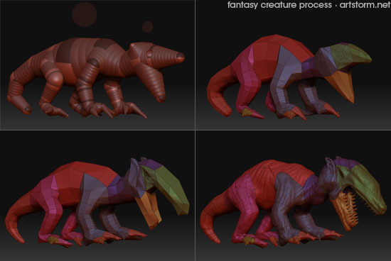 Fantasy Creature Doodle Fantasy Creature doodling in ZBrush - Process