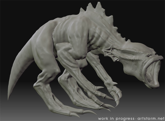 Destrachan First ZBrush Session Destrachan - Work in Progress 2