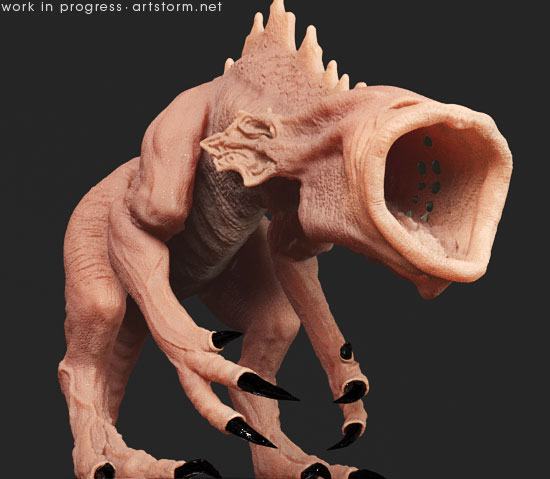 Destrachan - Final Sculpt 3 Destrachan - Work in Progress - Render3