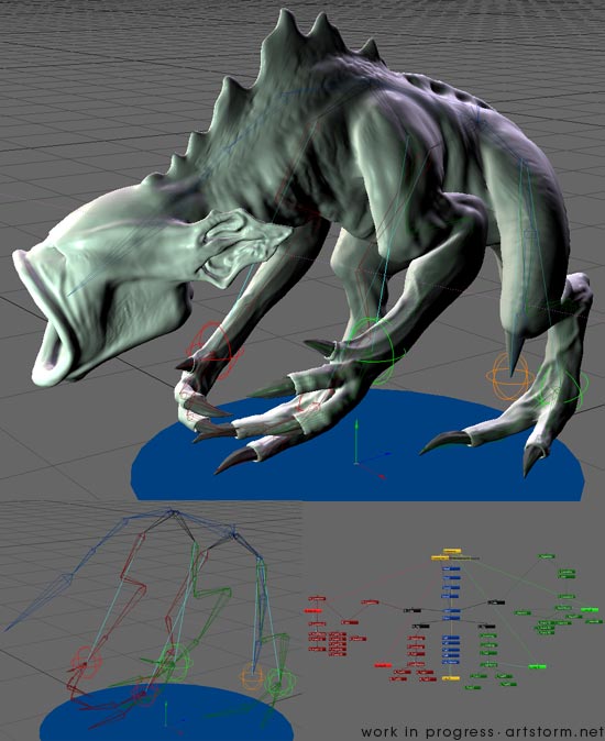 Destrachan Rigged Destrachan - Animation Rig