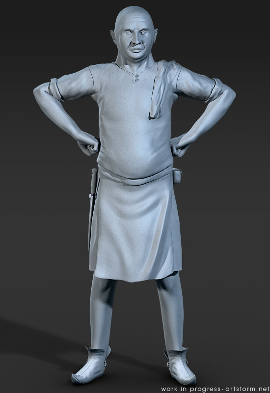 The Innkeeper - Untextured The Innkeeper - Work in Progress 4 - No Hair