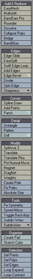 Customized Modeling Menu