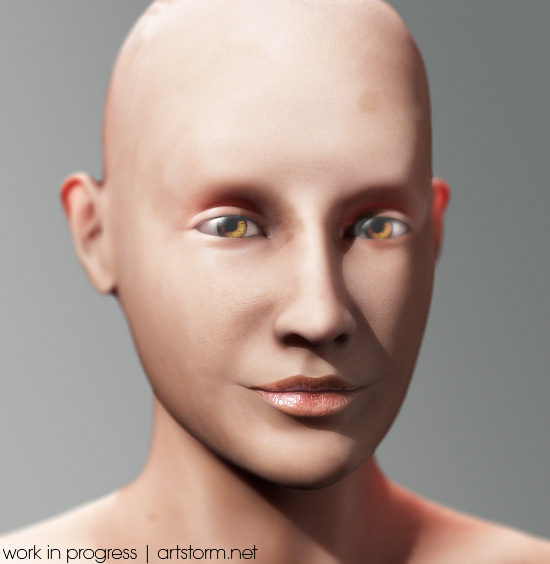 Work in Progress of a Female Model The current working state of this model