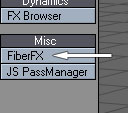 FiberFX Button in Layout FiberFX Button