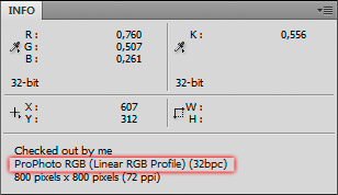Photoshop info panel ICC Display in Photoshop Info Panel