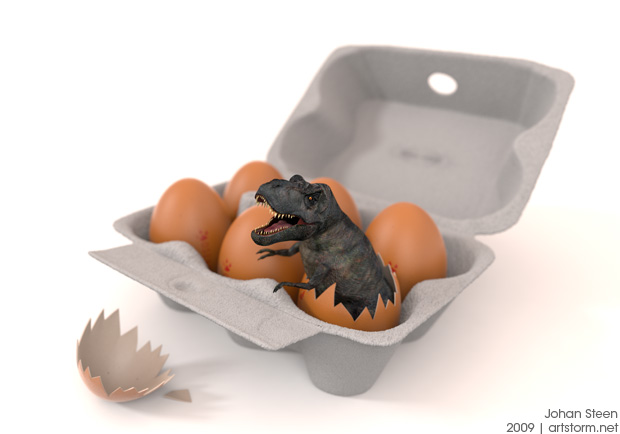 Chickenosaur In an eggbox