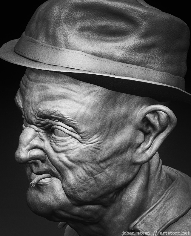 Smokey 3 Smoking guy with a hat